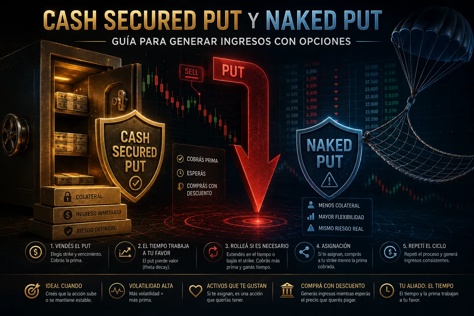 Cash Secured Put y Naked Put: Guía para Generar Ingresos con Opciones